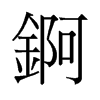 錒的舊字形