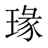 瑑的中國(guó)大陸宋體