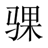 騍的中國(guó)大陸宋體