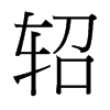 軺的臺灣細(xì)明體