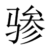 驂的中國(guó)大陸宋體